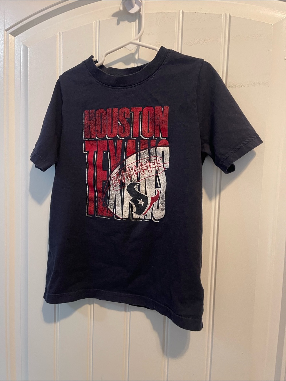NFL Houston Texans Navy Tee with Red and White Graphic